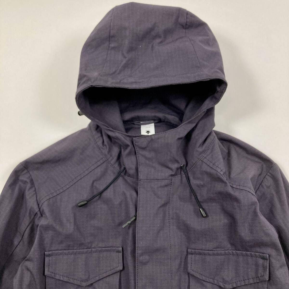 ☆ DESCENTE ddd デサント ミリタリージャケット フィールドジャケット アウター ネイビー系 L メンズ 0.9kg_画像3