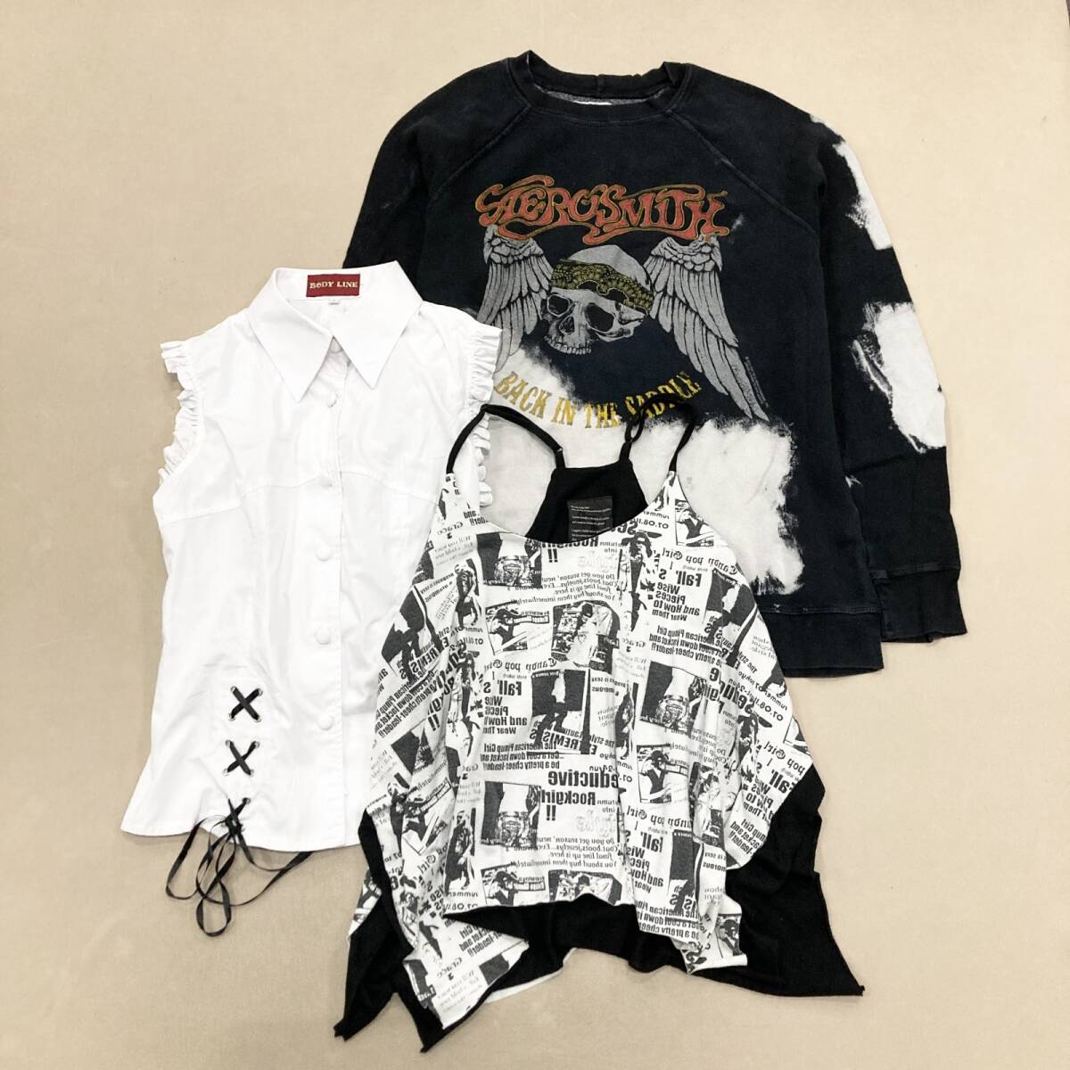 ★ 地雷 ロック ゴスロリ ゴシック ロリータ パンク 20点 まとめ Ozz ANGELO MAD PUNKS BODY LINE ACDCRAG RNA サイズMIX 卸 現状品 5.5kg_画像6