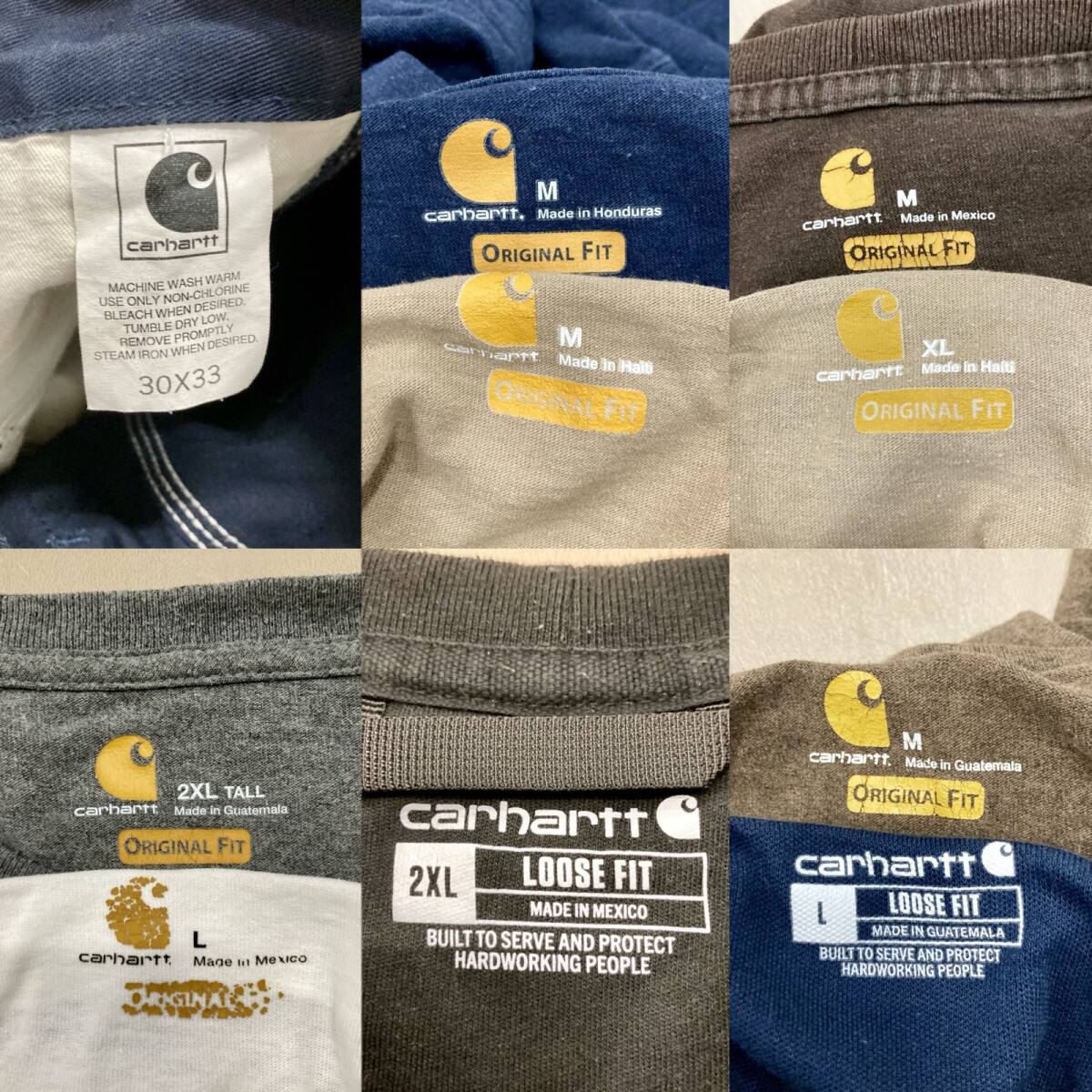 ★ Carhartt カーハート 10点 まとめ 半袖 長袖 Tシャツ トップス パンツ ワークウェア ストリート サイズMIX メンズ 卸 現状品 3.6kg_画像8