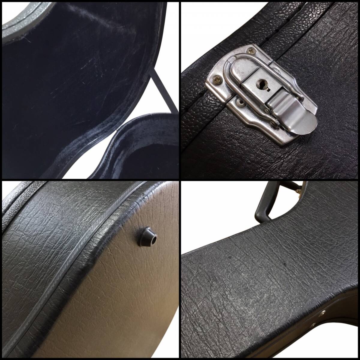 # акустическая гитара для жесткий чехол гитара кейс ключ имеется царапина есть черный б/у товар 3.76kg