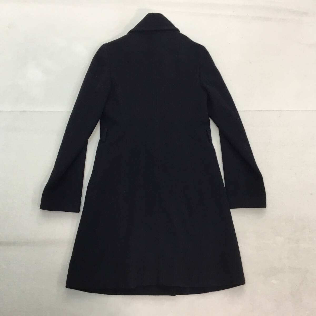 ■BURBERRY BLUE LABEL バーバリーブルーレーベル ピーコート サイズ38 レディース 裏地チェック アンゴラ ウール 三陽商会 1.06kg_画像2