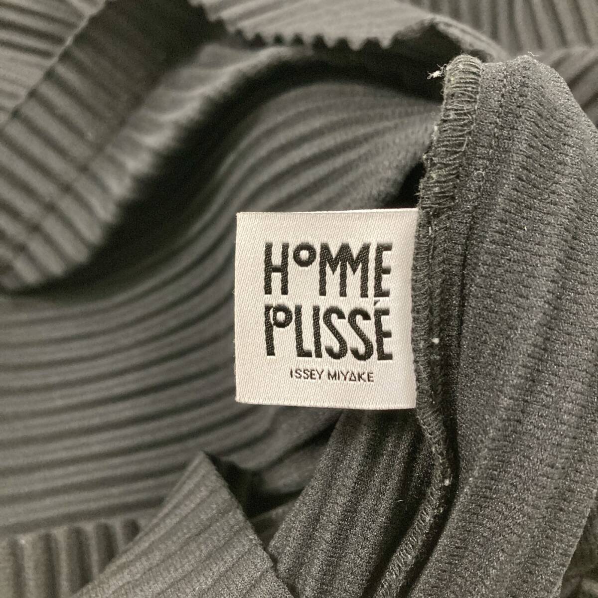 ☆ HOMME PLISSE ISSEY MIYAKE オム プリッセ イッセイミヤケ カットソー プリーツ 長袖トップス ブラック サイズ3 メンズ 0.25kg_画像6