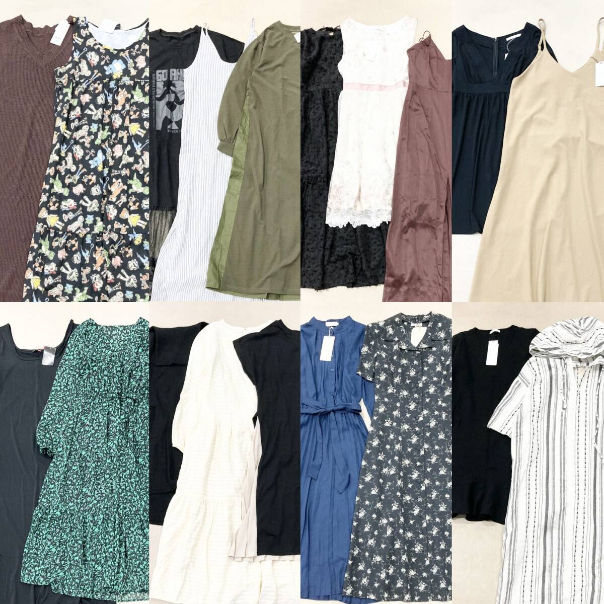 ★ 未使用 タグ付き ワンピース 19点 まとめ tocco ROPE PICNIC NATURAL BEAUTY レディース 半袖 長袖 大人 サイズMIX 卸 現状品 7.12kg_画像1