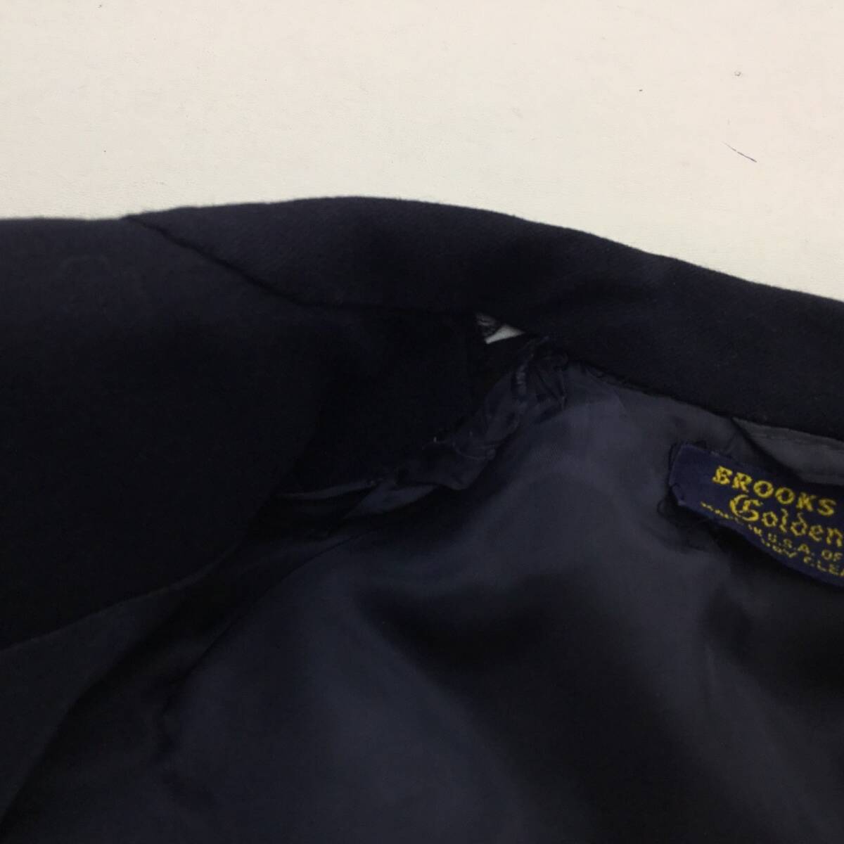 #USA производства Brooks Brothers Brooks Brothers tailored jacket блейзер темно-синий пятно мужской золотой кнопка шерсть 100% уличный 0.7kg