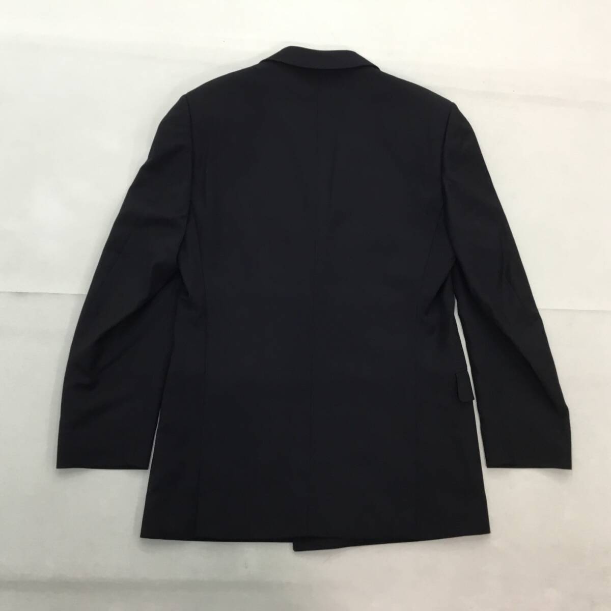 ■Gianni Versace ジャンニ・ヴェルサーチ セットアップ スーツ ジャケット パンツ ブラック メンズ ダブルボタン ウール100% 1.08kg_画像3