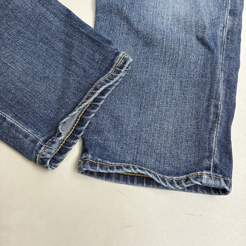 ◆ DEEP BLUE ディープブルー デニムパンツ クロップド丈 ジーンズ ボトムス ジーパン 古着 コットン ブルー サイズS レディース 0.42kg_画像7