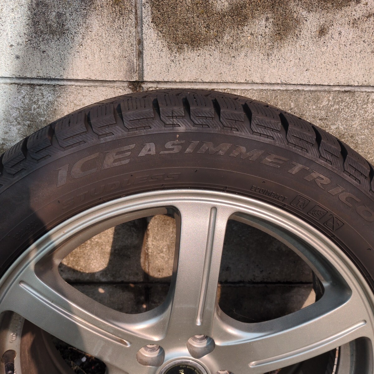 PIRELLI スタッドレスタイヤ 215/50R17 95Q M+S ホイール付4本セット アイスアシンメトリコ ピレリ_画像6