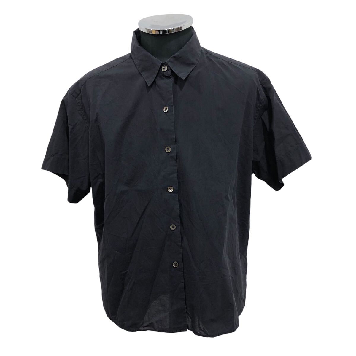 MARGARET HOWELL マーガレット ハウエル コットンブロード 半袖 ワイド シャツ コットン レディース size:Ⅱ ■1118KH①_画像1