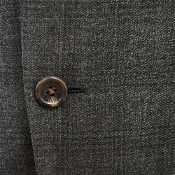 麻布テーラー 2パンツ 2つボタン シングルスーツ S YA4 ダークグレー チェック ノータック O183-ZA11 夏物 春夏 薄手 5XJ078_画像3