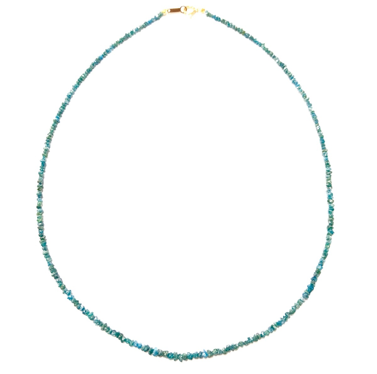 【超希少】K18金具　天然ブルーダイヤモンド　ネックレス　17.0ｃｔ　お洒落　本物の輝き　一円～_画像1