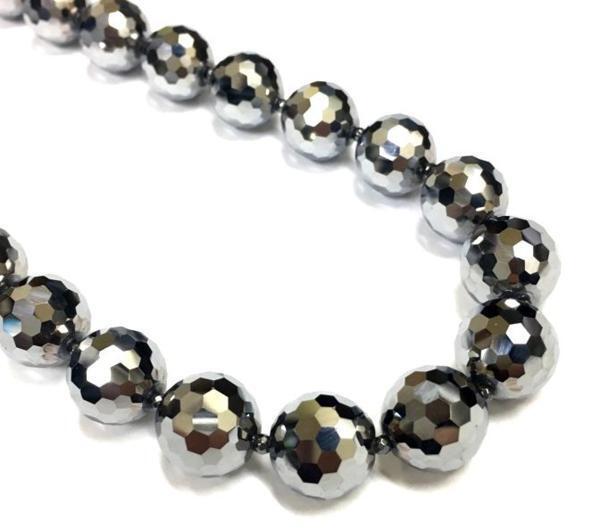 【希少】テラヘルツ鉱石12mm128面カットネック 超遠赤外線 一円_画像2