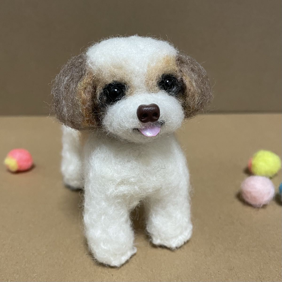 612シーズー犬の羊毛フェルト 羊毛フェルト_画像1