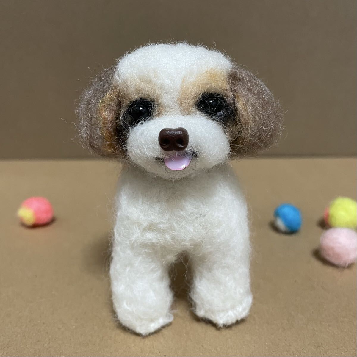 612シーズー犬の羊毛フェルト 羊毛フェルト_画像2