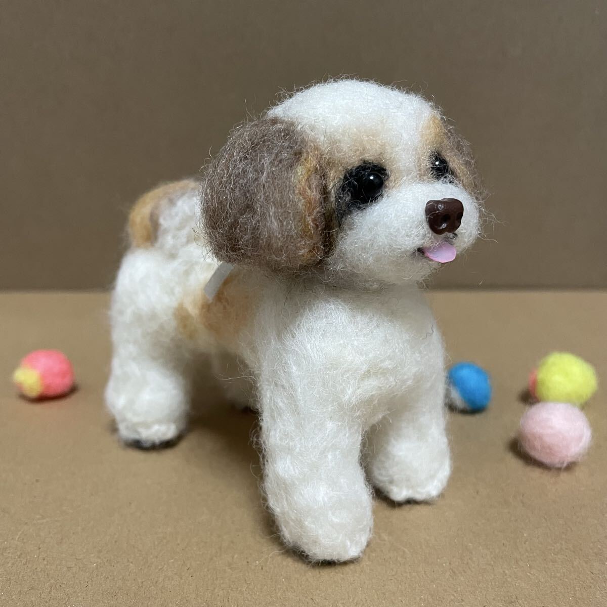 612シーズー犬の羊毛フェルト 羊毛フェルト_画像3