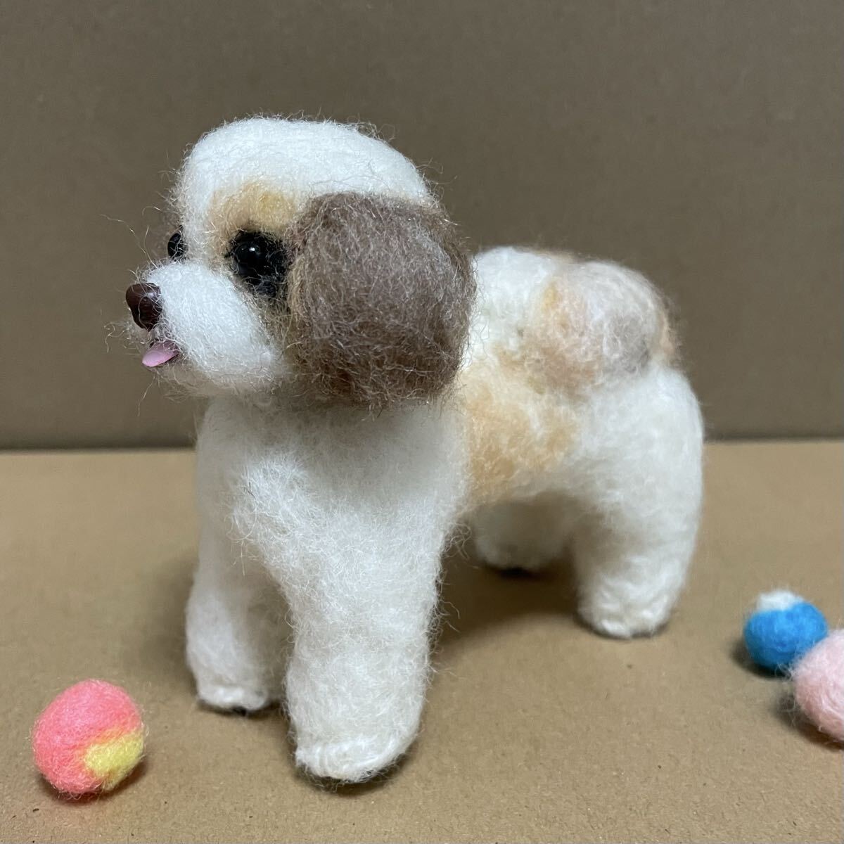 612シーズー犬の羊毛フェルト 羊毛フェルト_画像6