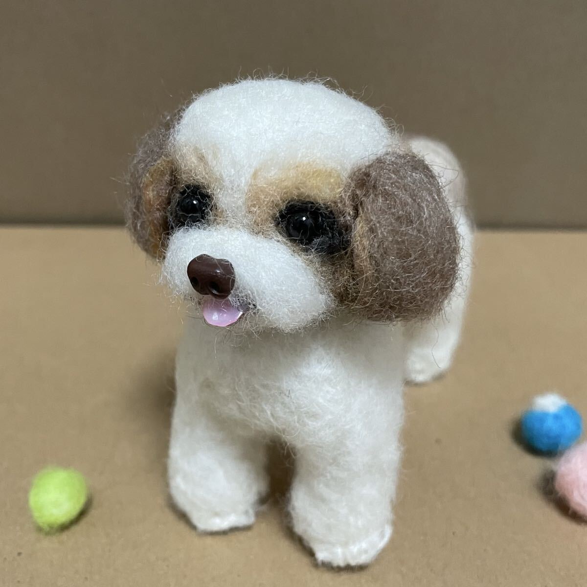 612シーズー犬の羊毛フェルト 羊毛フェルト_画像7