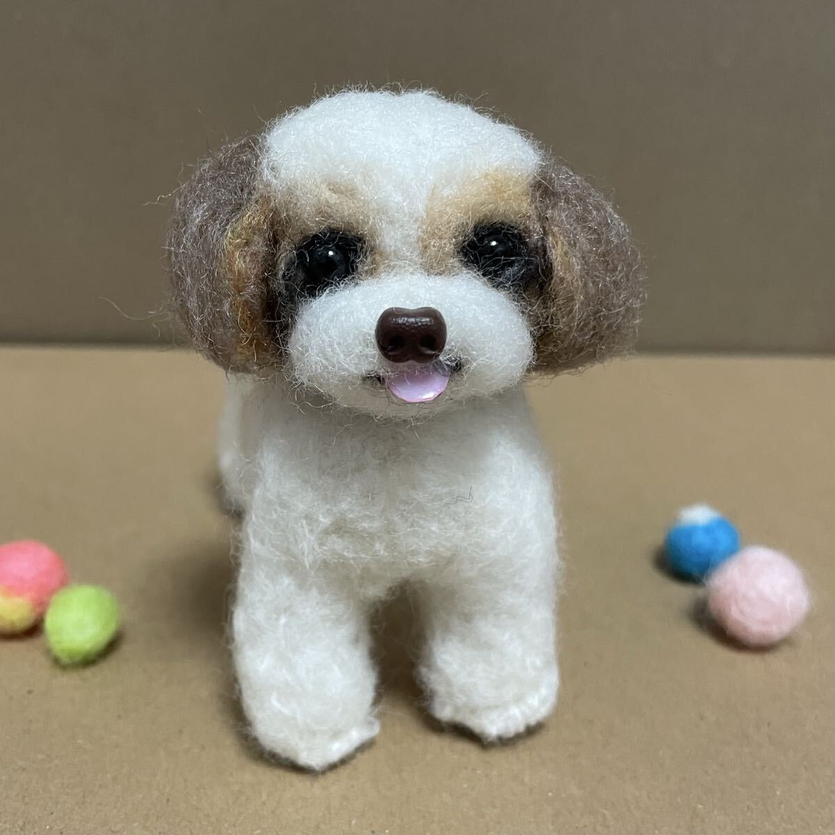 612シーズー犬の羊毛フェルト 羊毛フェルト_画像9