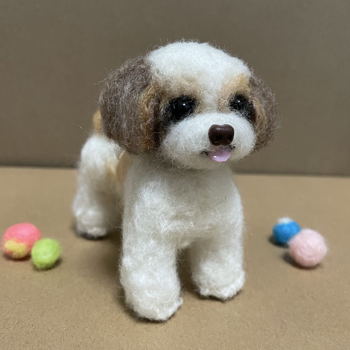 612シーズー犬の羊毛フェルト 羊毛フェルト_画像10