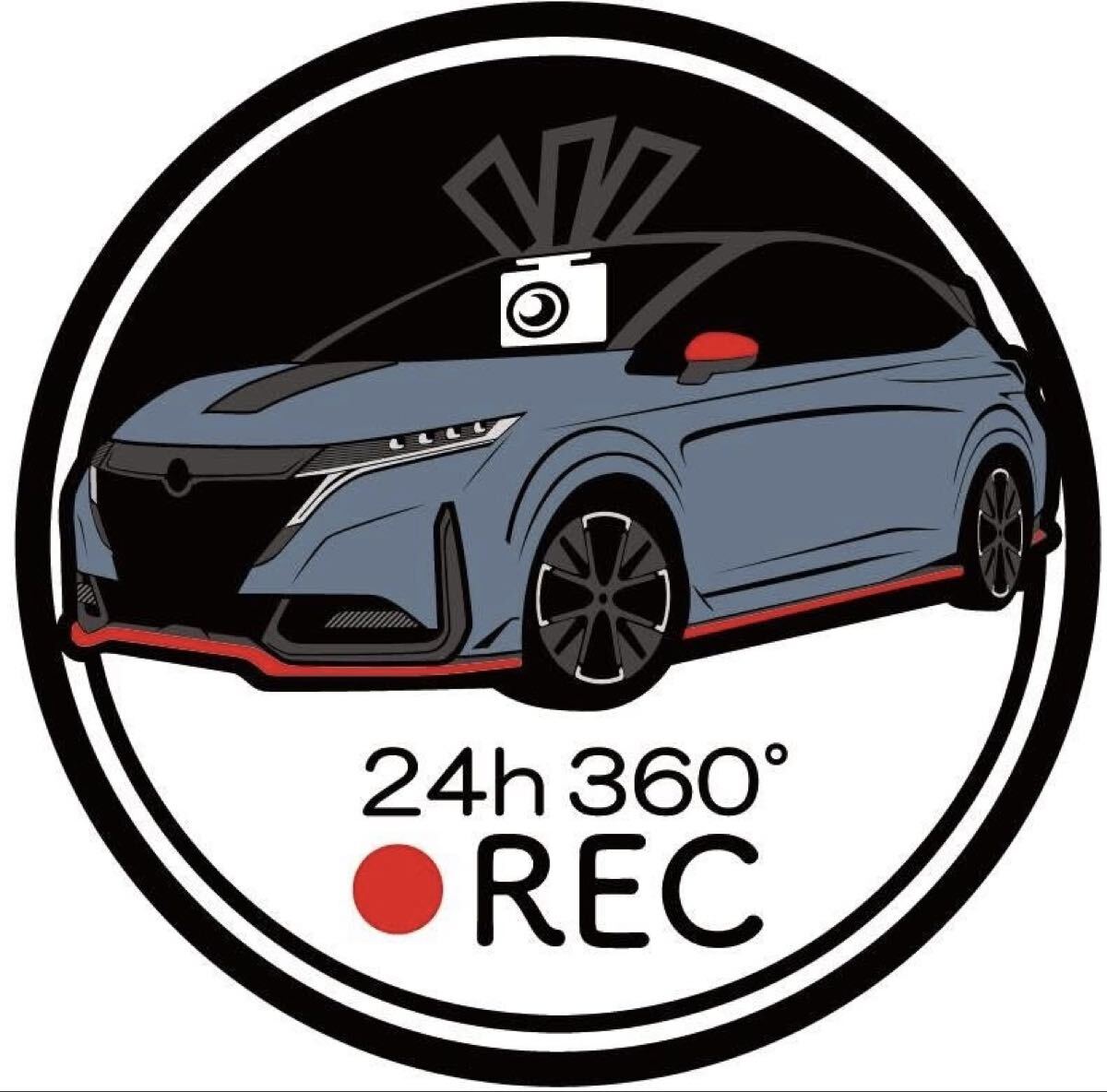 愛車色に変更承ります (画像に無い色も作成可能です) 日産 ノートオーラニスモ ドライブレコーダー ドラレコ ステッカー_画像1