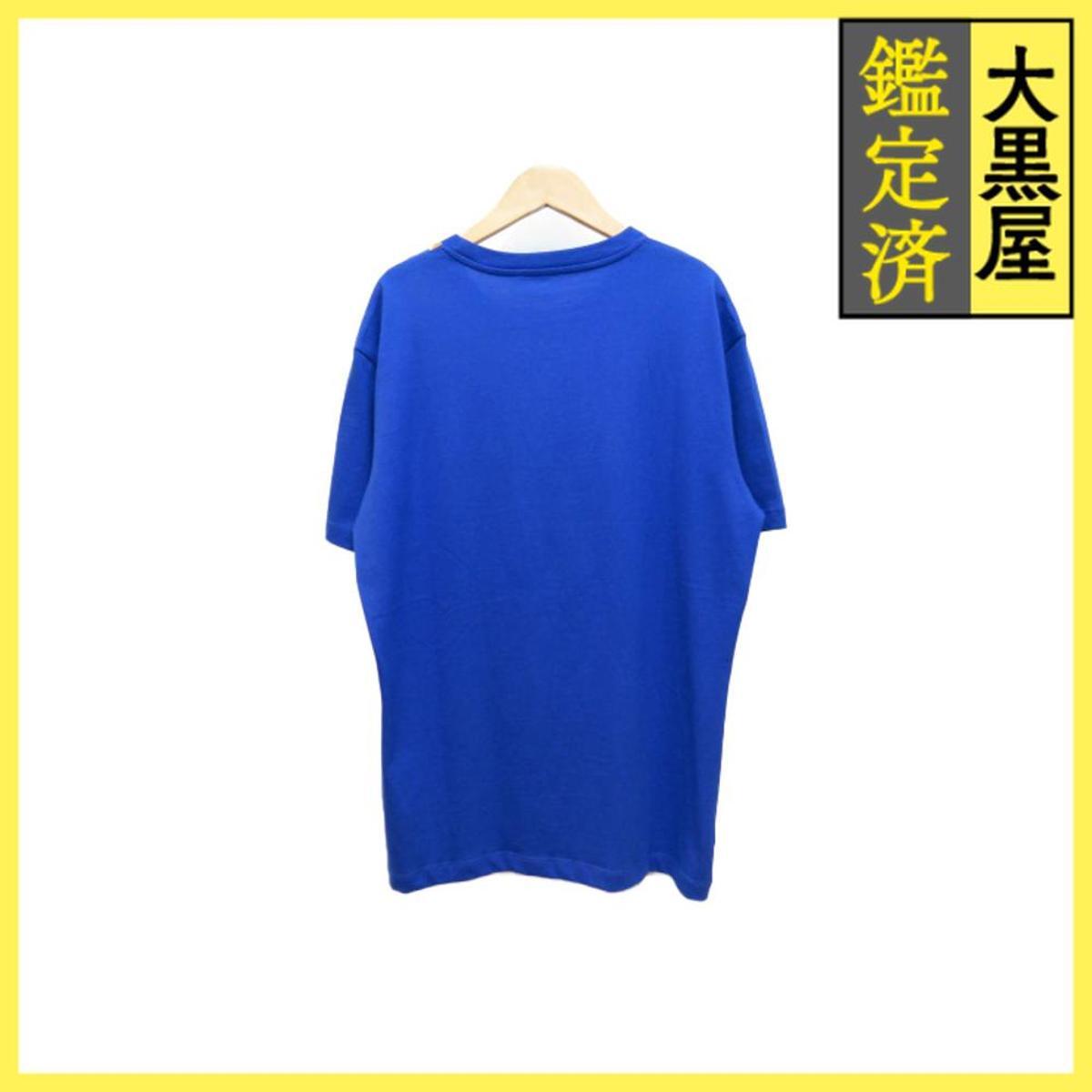 VERSACE　ヴェルサーチ　メデューサTシャツ　メンズL　ブルー　コットン　1012174　2148103920028_画像2