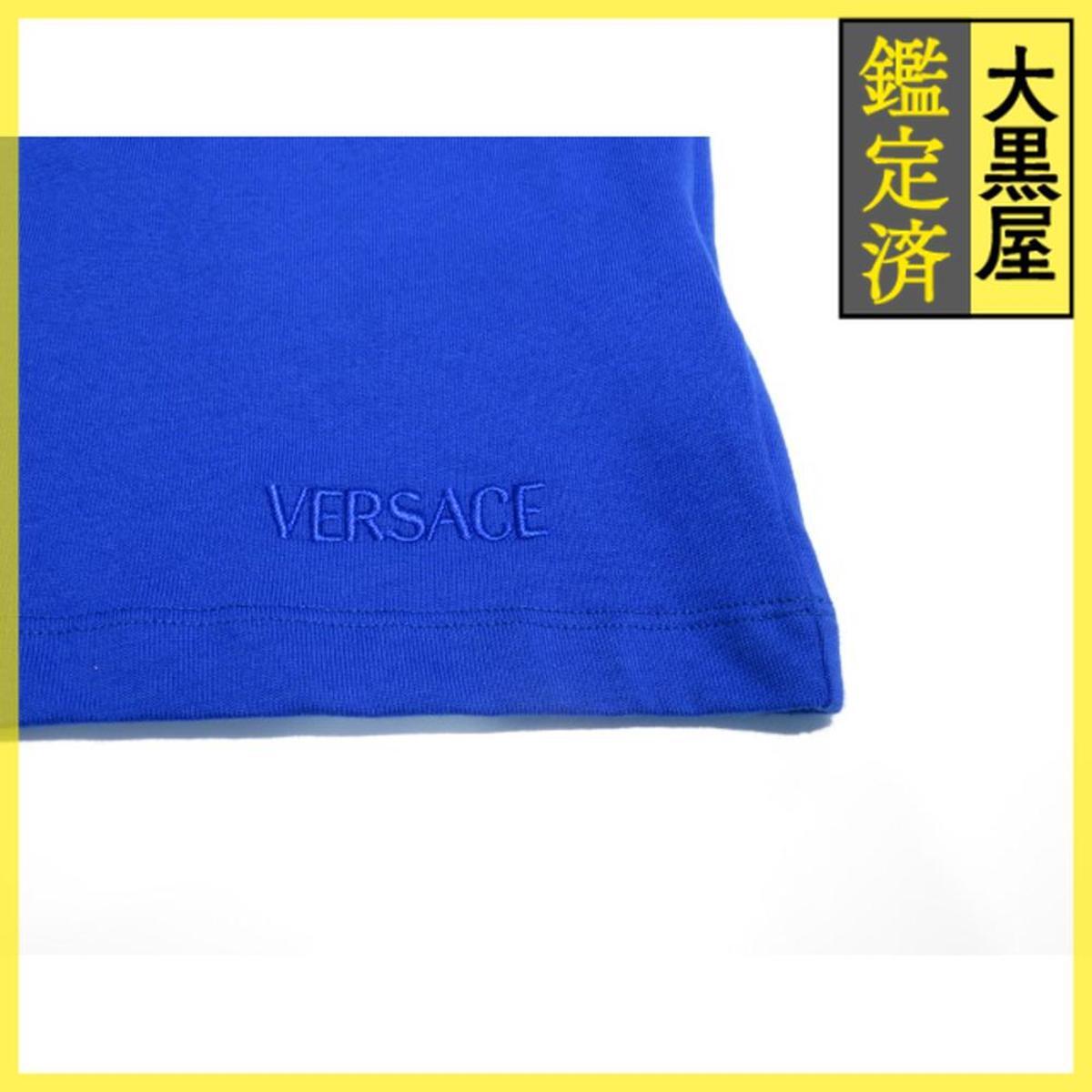 VERSACE　ヴェルサーチ　メデューサTシャツ　メンズL　ブルー　コットン　1012174　2148103920028_画像5