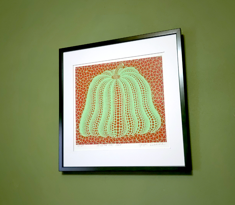 絵画/シルクスクリーン/版画/草間彌生/模写/ かぼちゃ 199８　yayoi kusama」/サイン有/額縁付属/検索：草間彌生/匿名配送_画像6