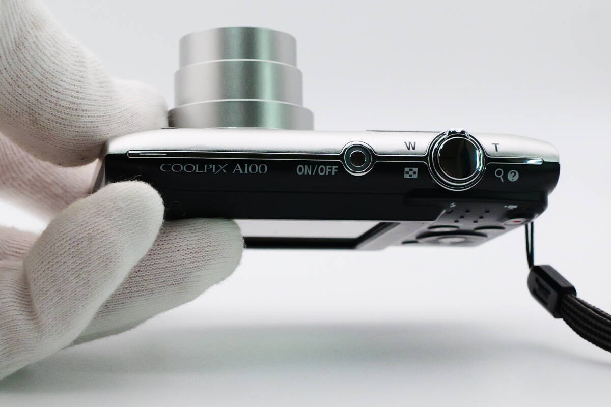 『美品』Nikon COOLPIX A100 ニコン コンパクトデジタルカメラ デジカメ シルバーカラー @199_画像9