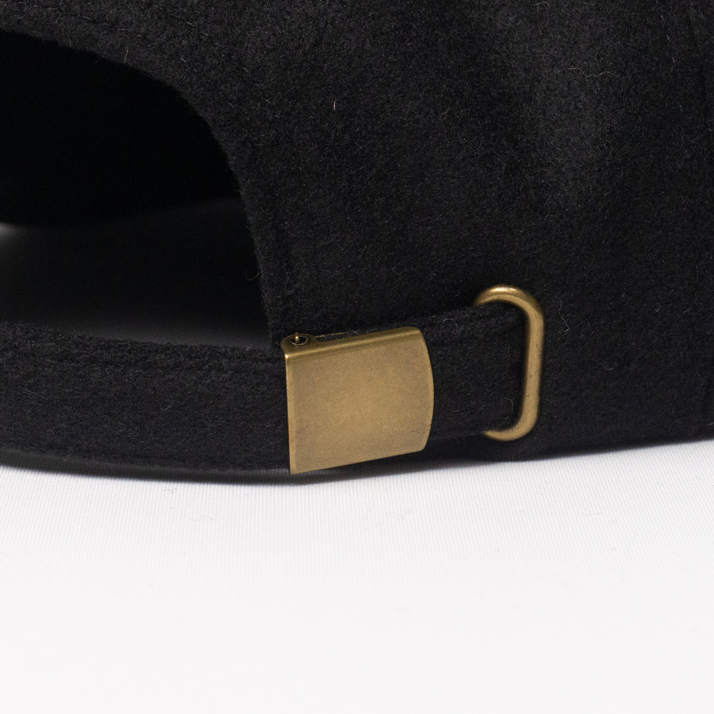 新品 Basiquenti ロゴ ウールアンパイアキャップ ブラック_画像4