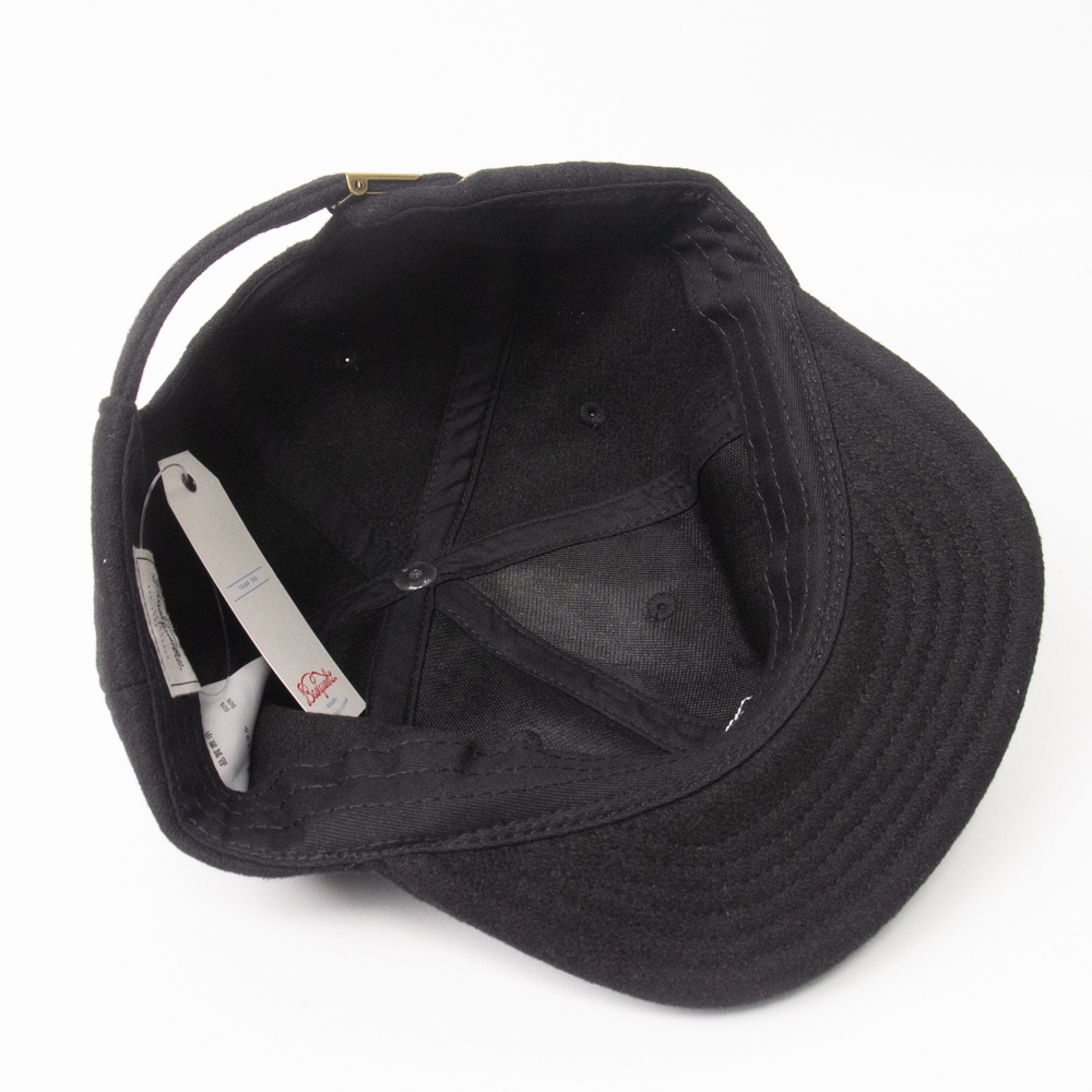 新品 Basiquenti ロゴ ウールアンパイアキャップ ブラック_画像5