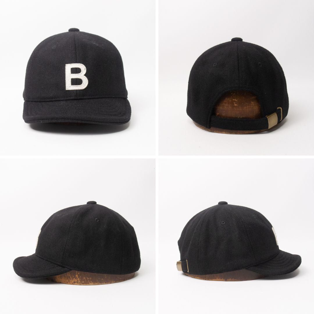 新品 Basiquenti ロゴ ウールアンパイアキャップ ブラック_画像2