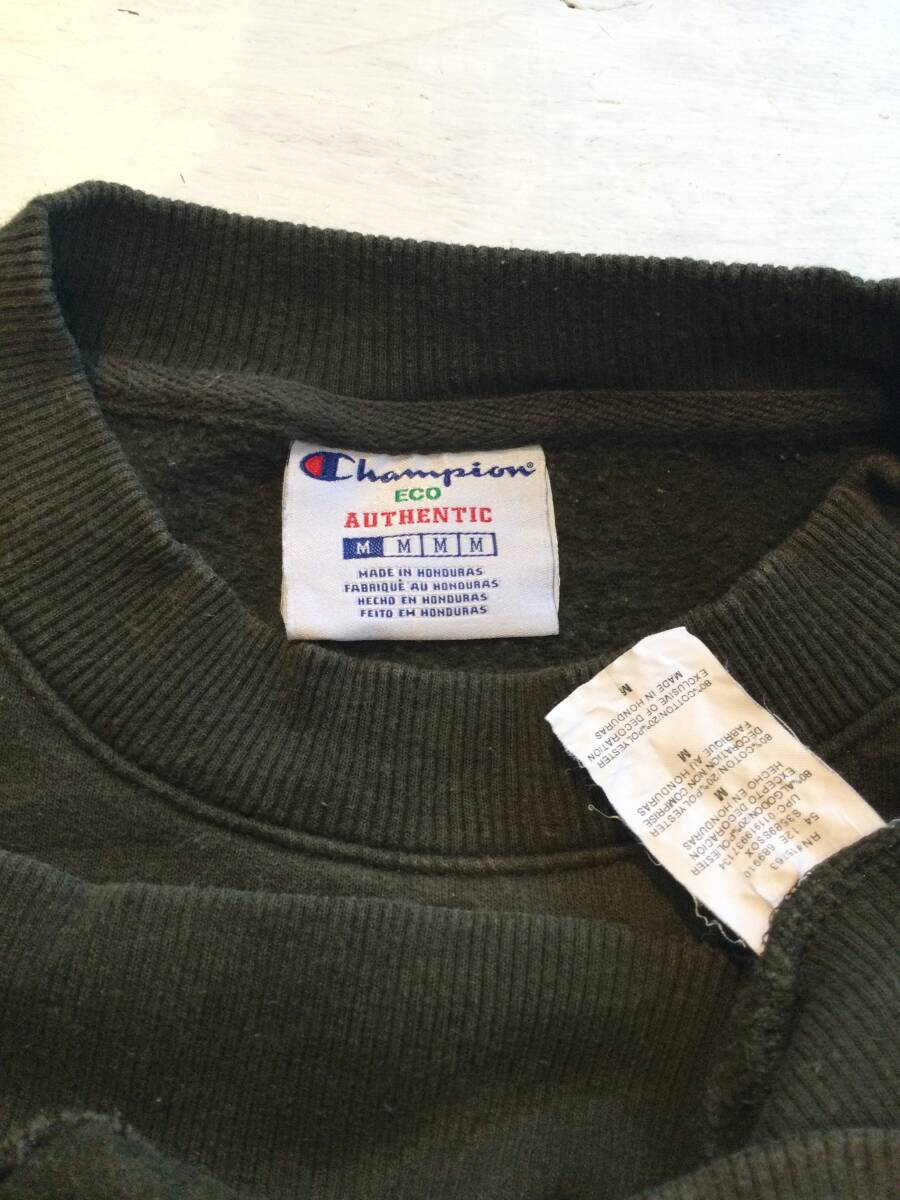 Champion チャンピオン ワンポイント スウェット スウェットシャツ トレーナー メンズM 毛玉の付着あり_画像10