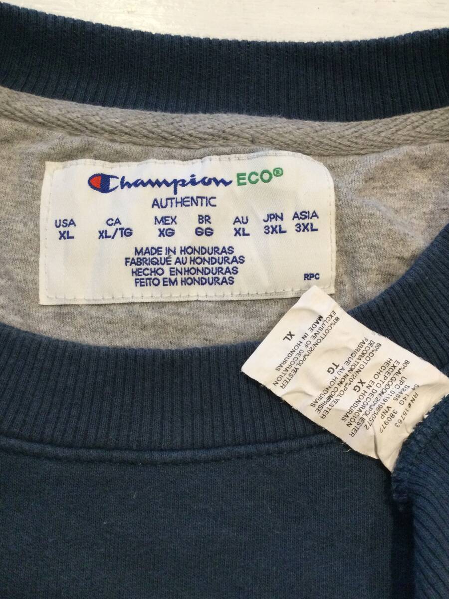 Champion チャンピオン ワンポイント スウェット トレーナー スウェットシャツ メンズXL 大きめ やや汚れあり_画像10