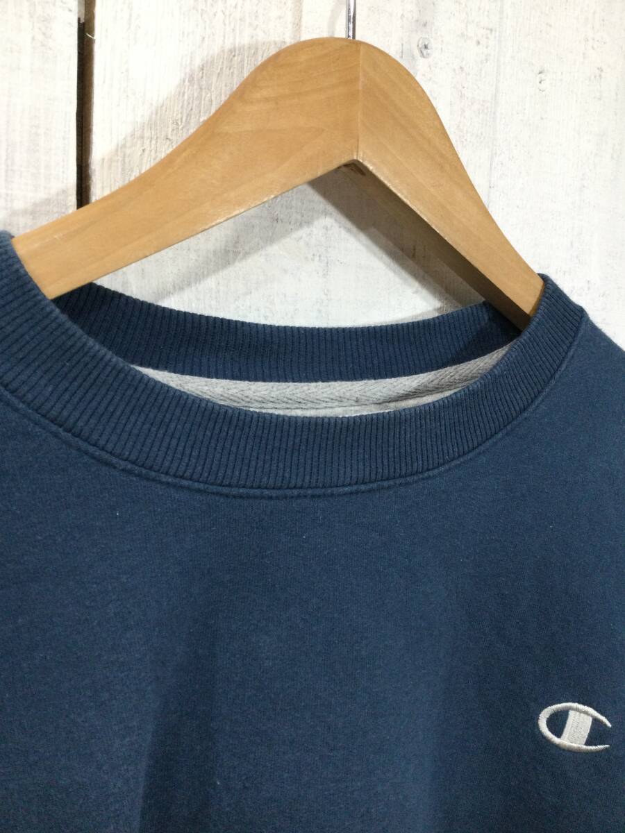 Champion チャンピオン ワンポイント スウェット トレーナー スウェットシャツ メンズXL 大きめ やや汚れあり_画像3