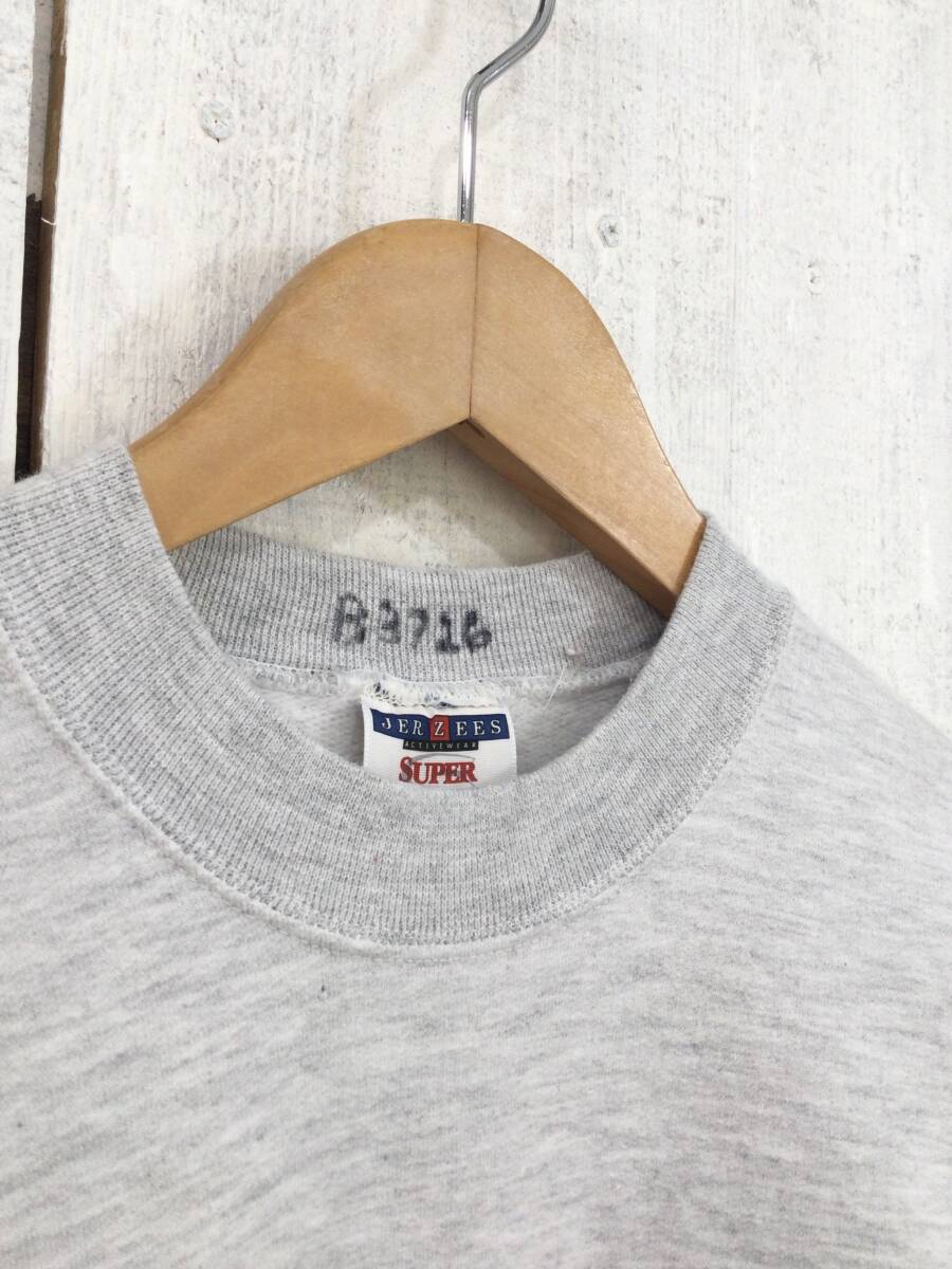 JERZEES ジャージーズ USA製 AIR FORCE プリント スウェット スウェットシャツ トレーナー メンズM 良品 _画像3