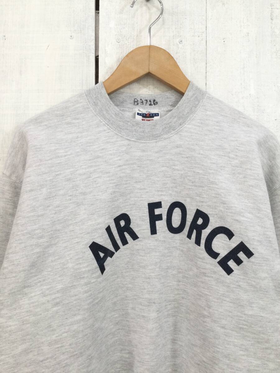 JERZEES ジャージーズ USA製 AIR FORCE プリント スウェット スウェットシャツ トレーナー メンズM 良品 _画像2