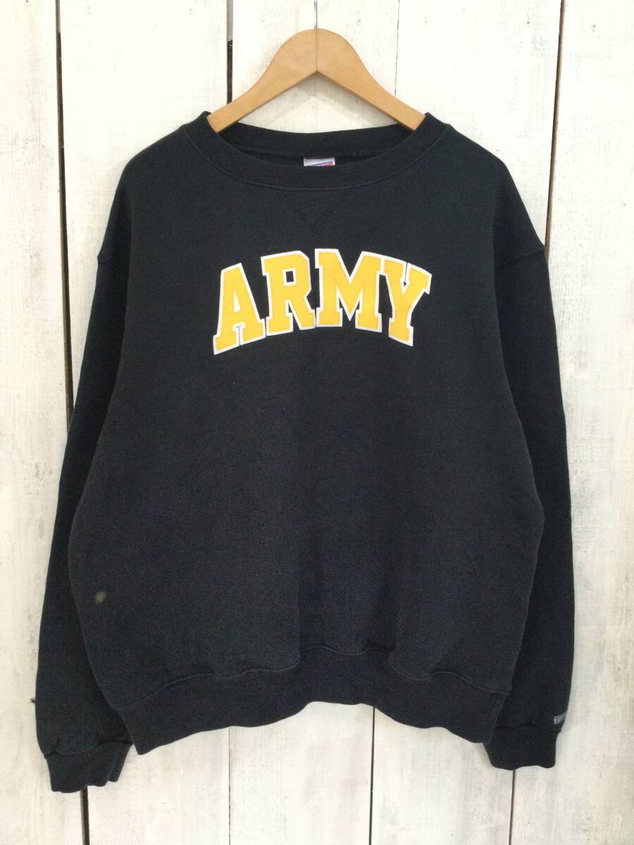 SOFFE ソフィー ARMY アーチロゴ ワッペン スウェット スウェットシャツ トレーナー メンズL 状態良好_画像1