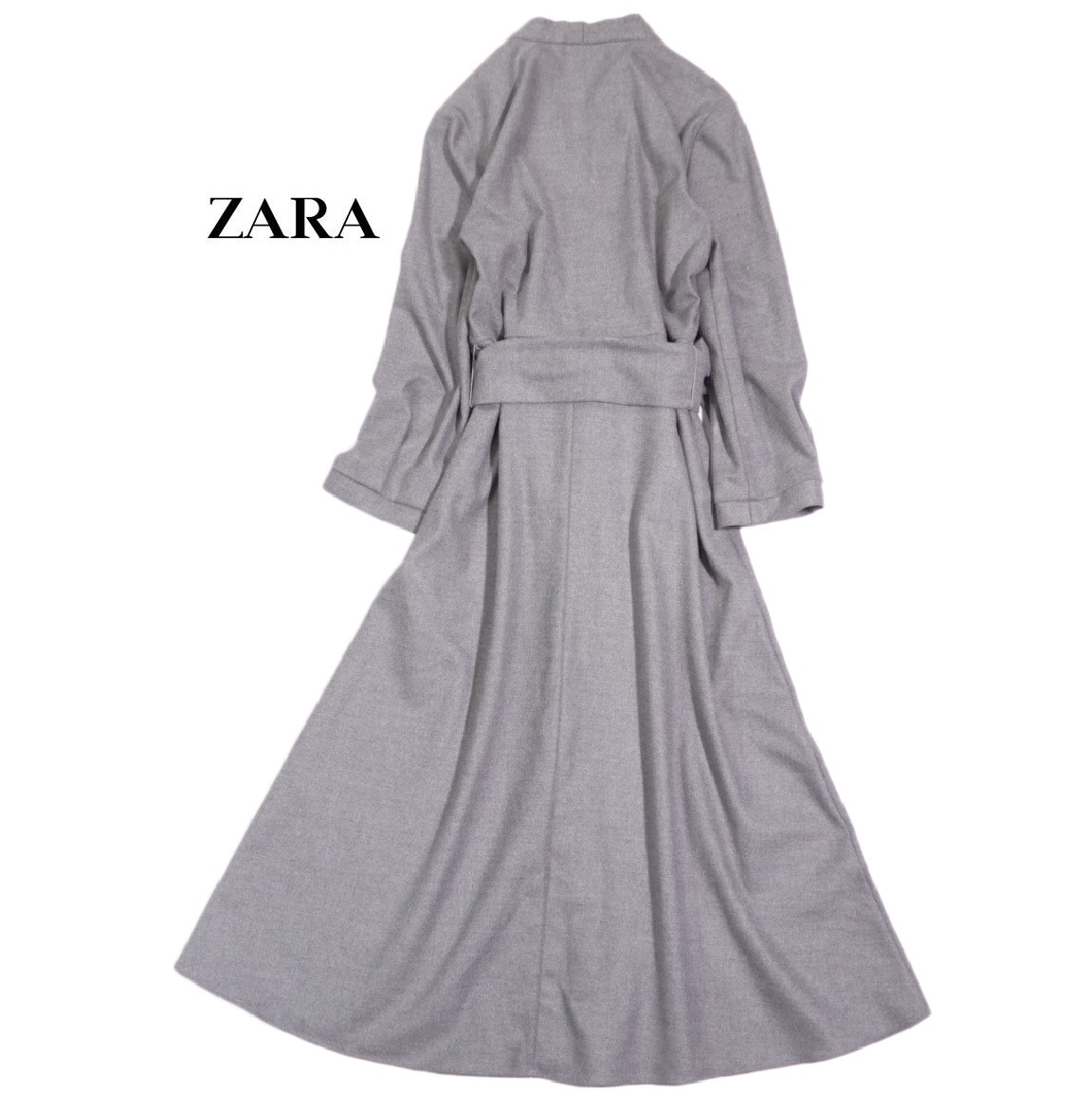ザラ ZARA WOMAN 大人素敵スタイル☆ウエストリボン フレア ワンピース S_画像2