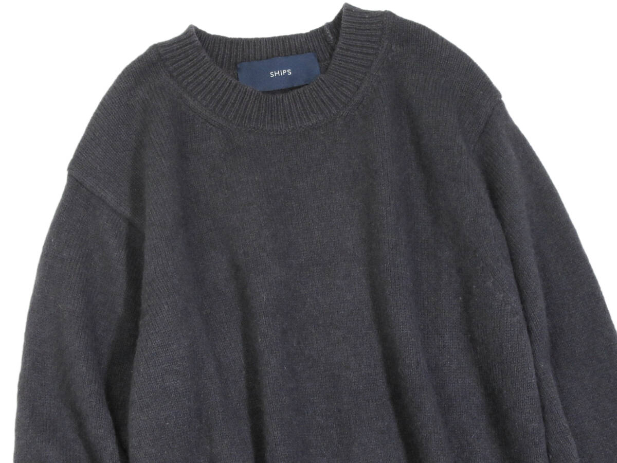 シップス SHIPS 大人可愛い☆ フォックスブレンド クルーネック ニット ワンピース_画像2