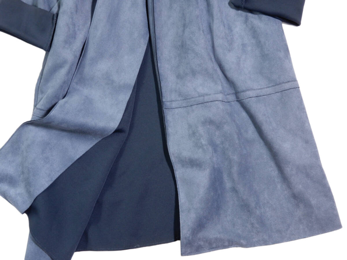 ザラ ZARA 大人素敵スタイル☆ フェイクスエード スウェードタッチ ストレッチ デザイン コート L_画像5