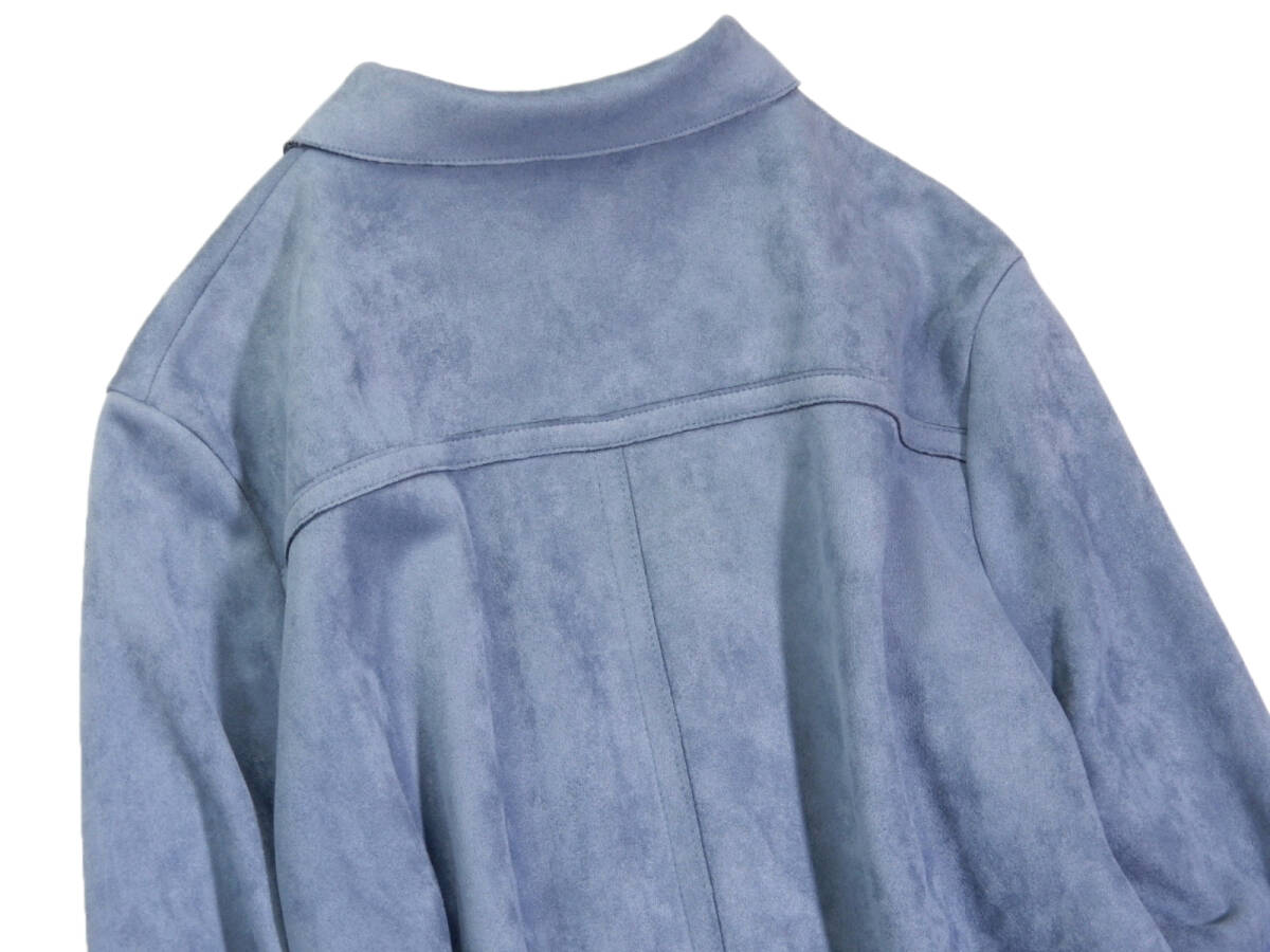 ザラ ZARA 大人素敵スタイル☆ フェイクスエード スウェードタッチ ストレッチ デザイン コート L_画像6