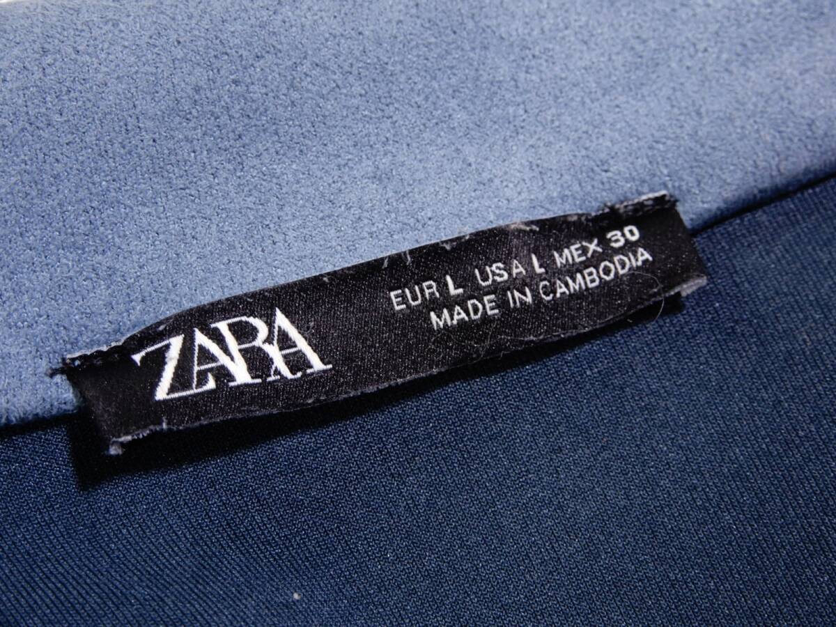 ザラ ZARA 大人素敵スタイル☆ フェイクスエード スウェードタッチ ストレッチ デザイン コート L_画像7