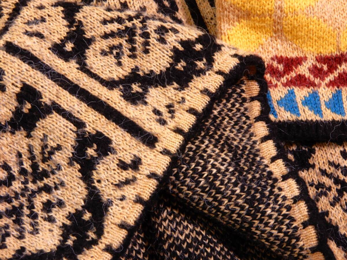 ザラ ZARA 大人可愛い☆総柄 変形Vネック オーバーサイズ ワイド ニット プルオーバー XS-S ゆったり_画像4