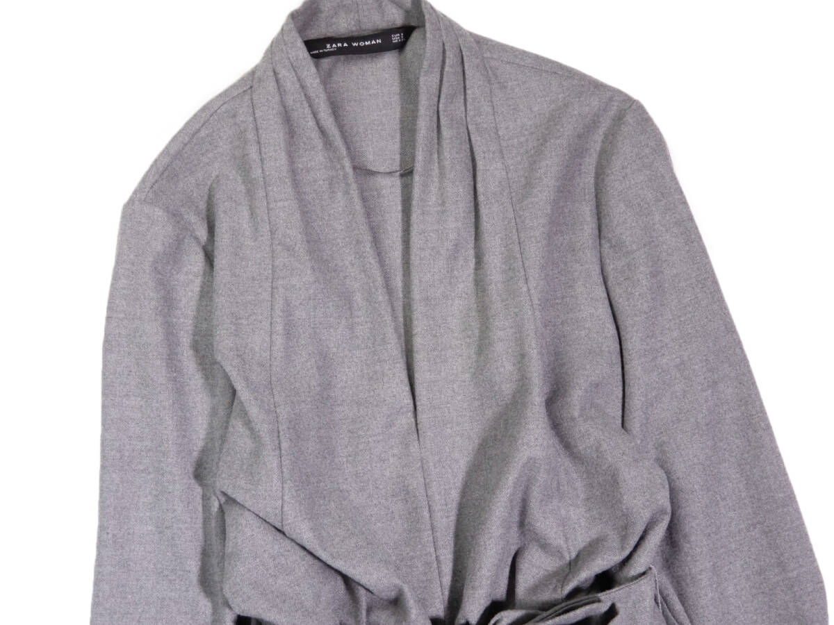 ザラ ZARA WOMAN 大人素敵スタイル☆ウエストリボン フレア ワンピース S_画像3