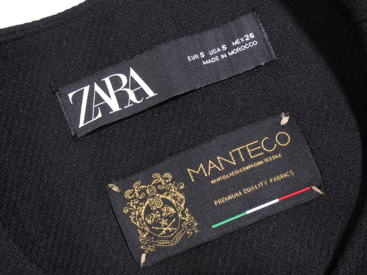 ザラ ×マンテコ ZARA MANTECO 大人素敵スタイル☆イタリア製 高級生地使用 ポンチョ ケープ コート S ゆったり_画像9