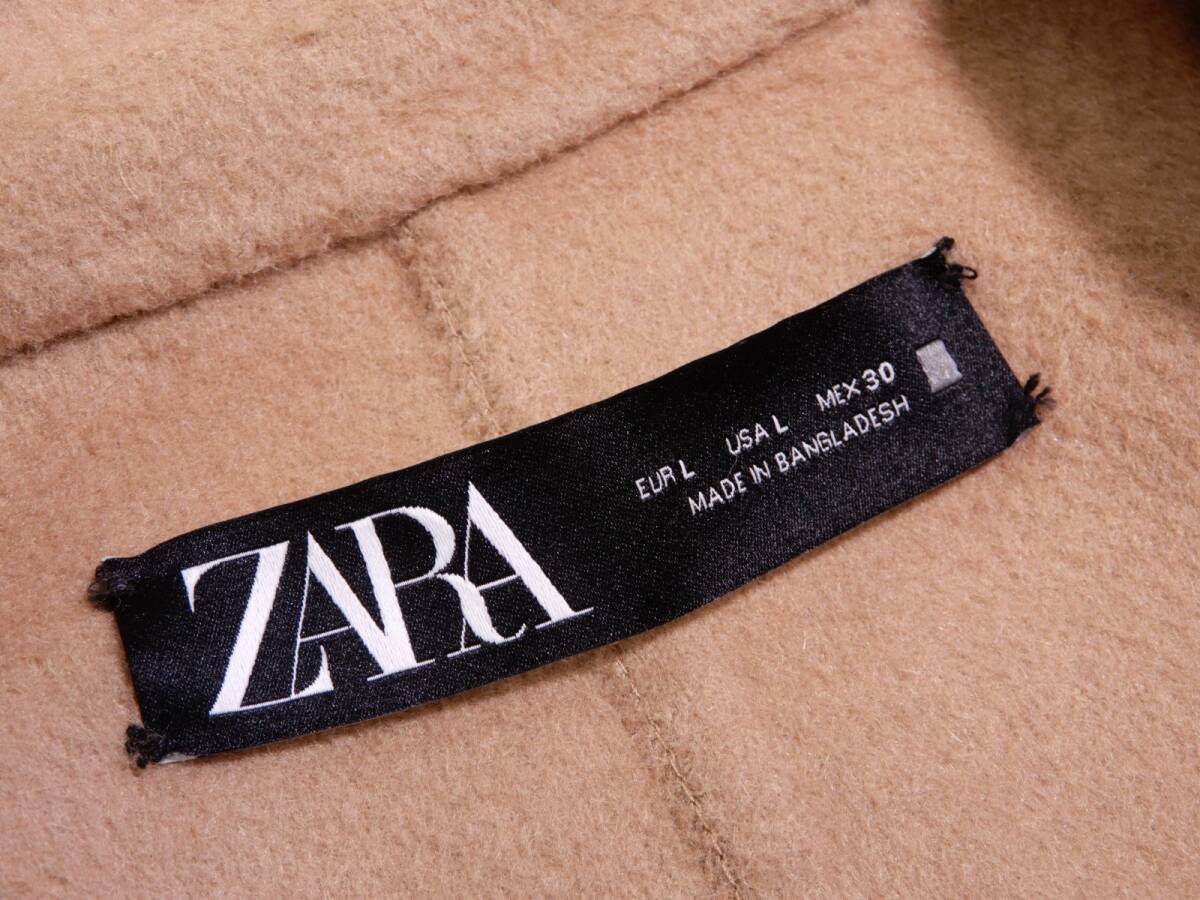 ザラ ZARA 上質☆ウエストマーク リバー コート L_画像6