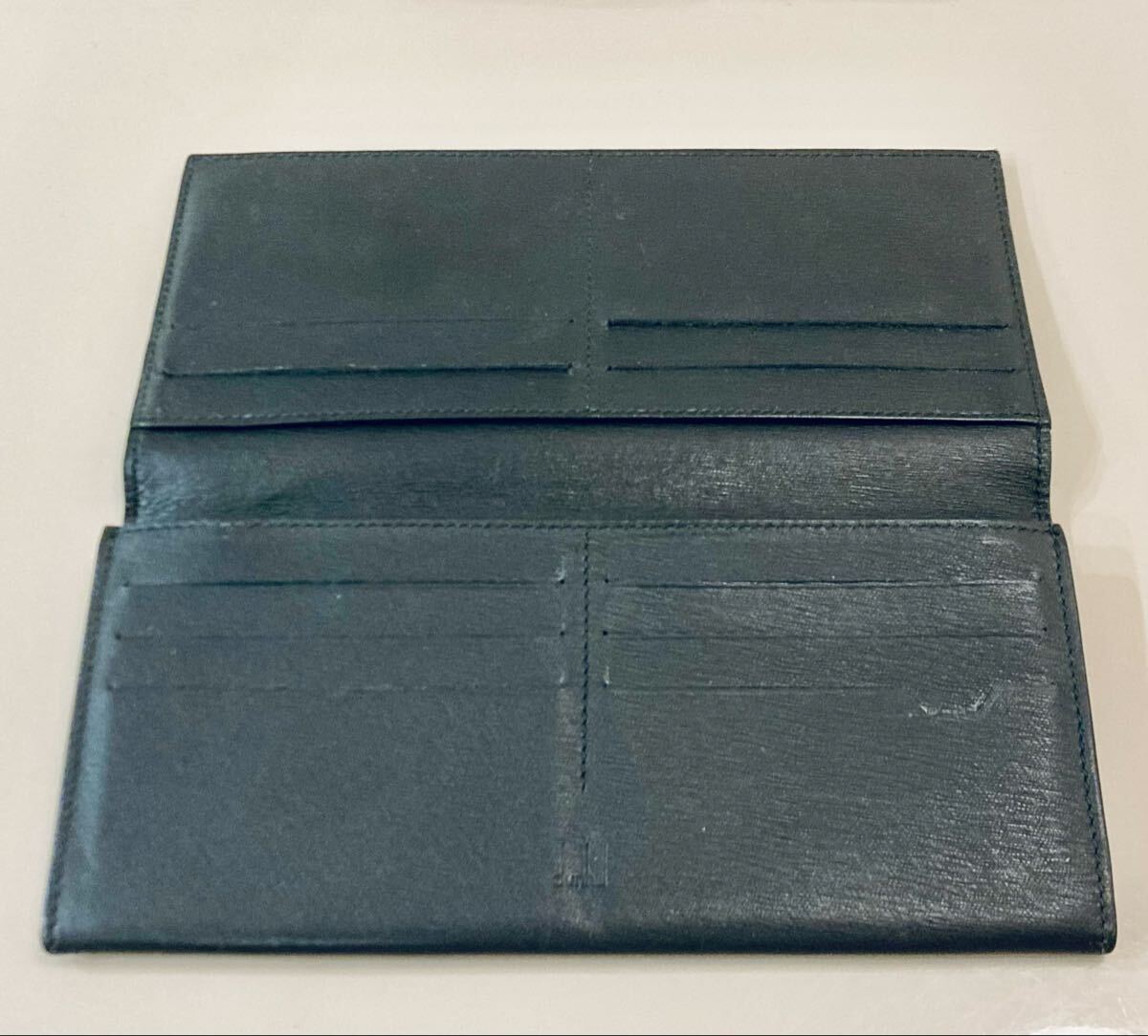 ダンヒル◆高級長財布 dunhill ブラックウォレット リシュモングループ ブラックレザー 美品_画像6