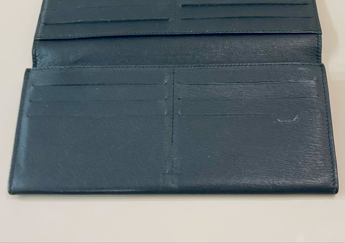 ダンヒル◆高級長財布 dunhill ブラックウォレット リシュモングループ ブラックレザー 美品_画像7
