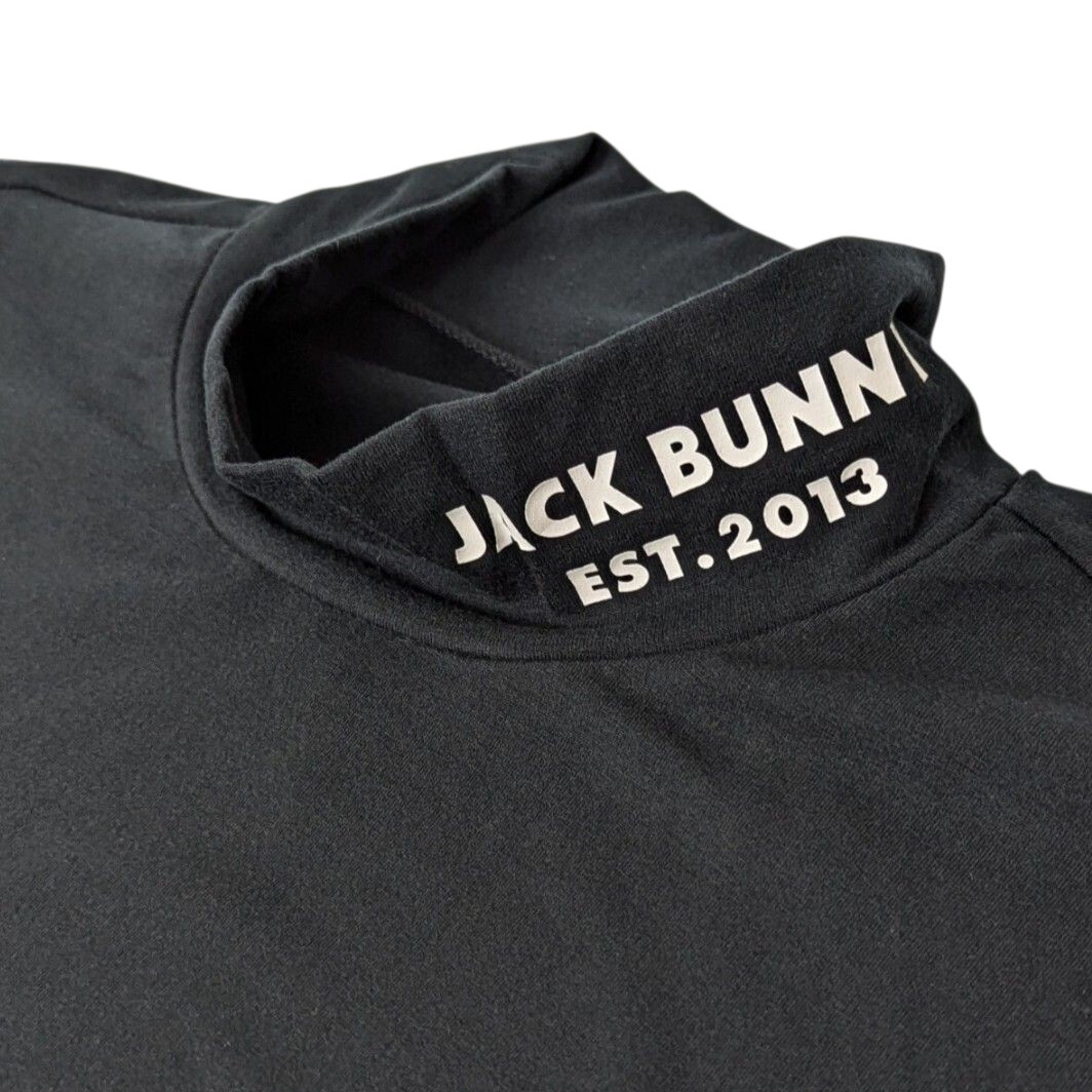 ★最新出品 新品正規品パーリーゲイツ/ジャックバニー ロゴプリント 裏毛ストレッチ ハイネックカットソー 4(M) 遠赤外線蓄熱素材_画像2