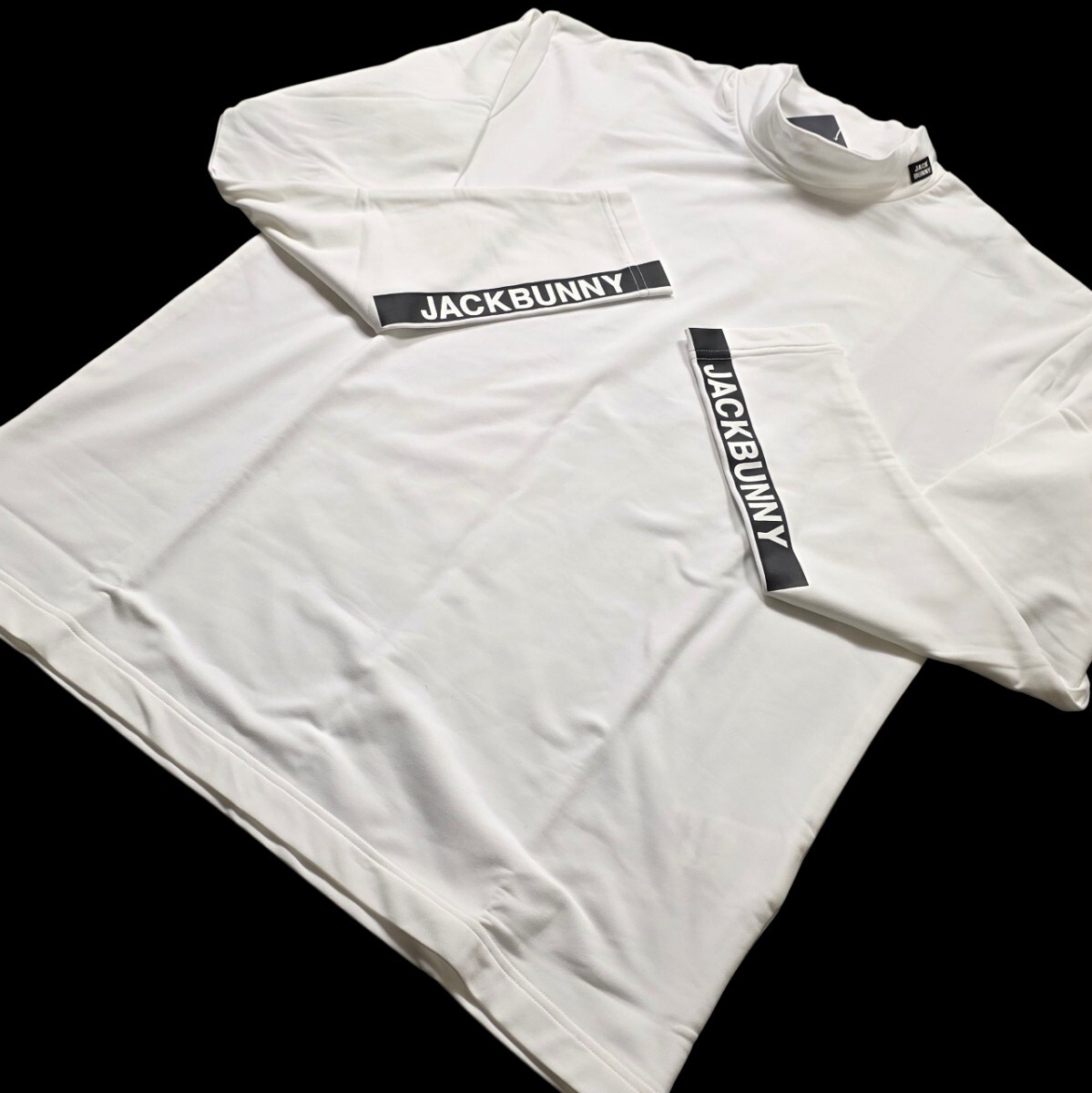 ★新品正規品 パーリーゲイツ/ジャックバニー 裏起毛ベア天竺 ストレッチモックネックカットソー size6(LL)_画像3