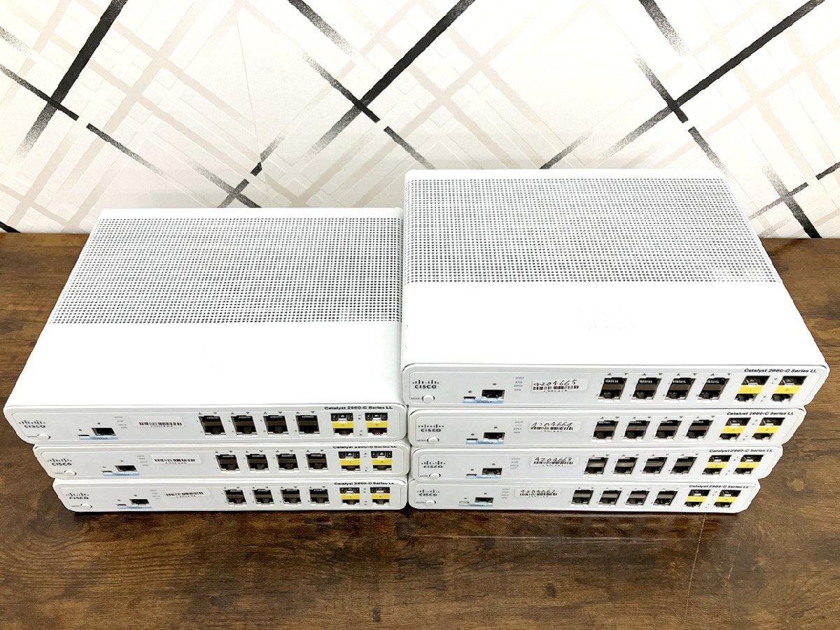 【埼玉発送】【初期化済】【起動のみ確認済】【7台セット】Cisco / Catalyst 2960-C Series LL / スイッチ / WS-C2960C-8TC-S_画像6